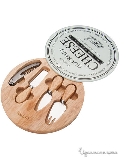 Набор для сыра и вина, 6 предмета Regent, цвет бежевый, белый