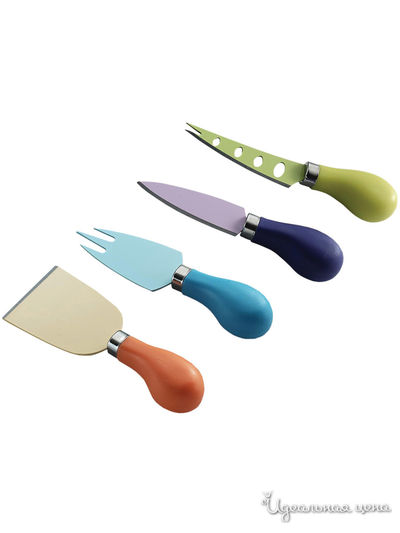 Набор для сыра и вина, 4 предмета Regent, цвет Красный/голубой/синий/желтый