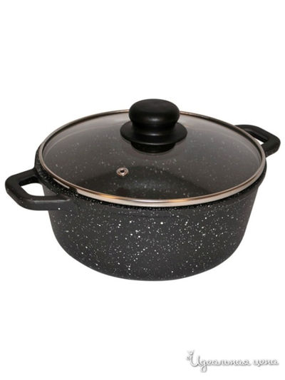 Кастрюля со стеклянной крышкой, 1 л Casta, цвет черный