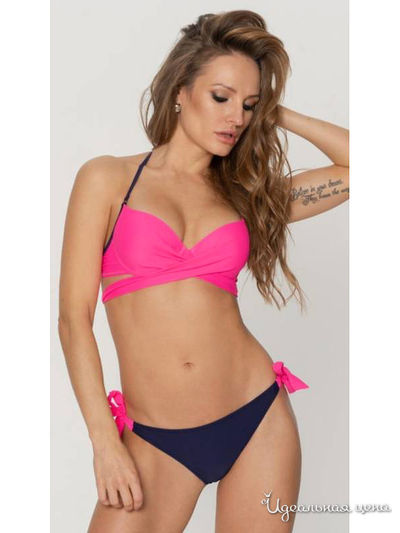 Купальник IMPRELLY, цвет розовый, темно-синий