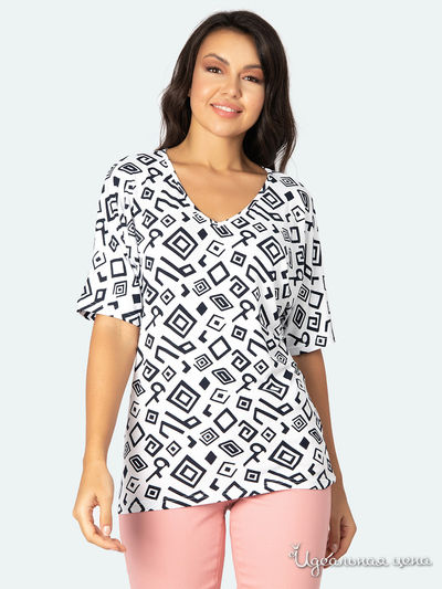 Футболка Vis-a-vis, цвет белый, чёрный