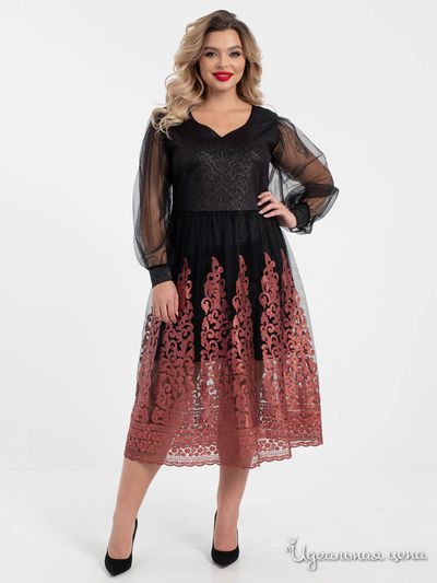 Платье Wisell, цвет черный, розовый