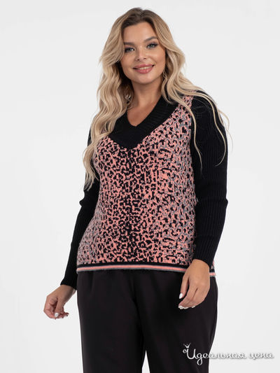 Джемпер Wisell, цвет коралловый, черный