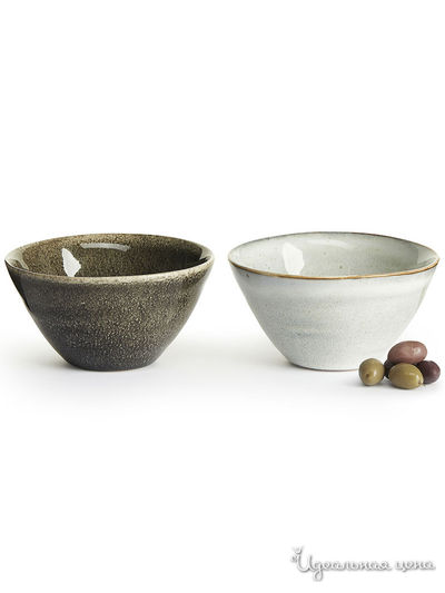 Набор 2-х салатников, 14 см Sagaform, цвет серый, белый