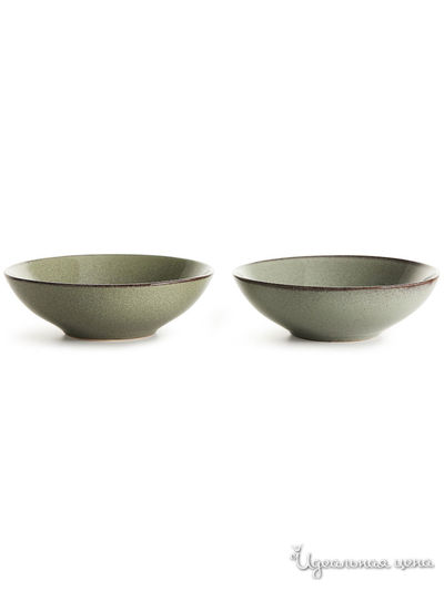 Набор глубоких тарелок, d 18 см, 2 шт. Sagaform, цвет зеленый