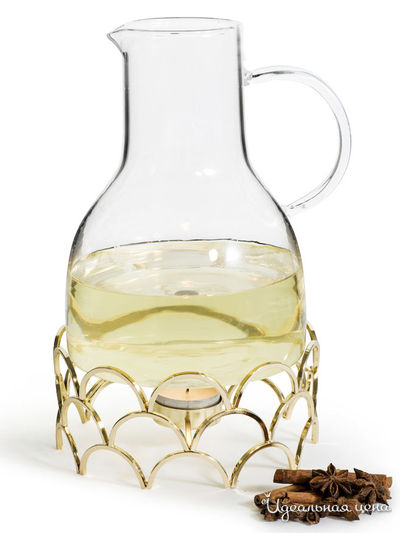 Графин для глинтвейна с подогревом, 1,3 л Sagaform, цвет белый, золотой