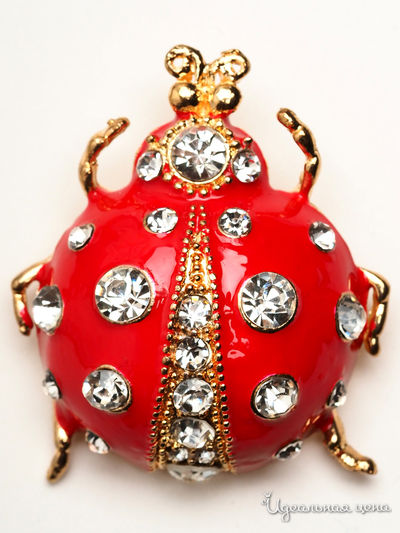 Брошь Fransua Ardy, цвет красный