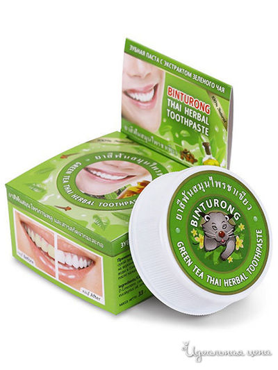 Зубная паста с экстрактом зеленого чая, 33 г, Binturong