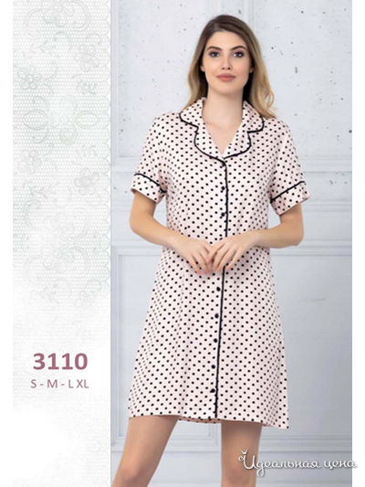 Халат Regina Lingerie, цвет розовый, черный