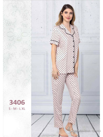 Пижама Regina Lingerie, цвет розовый, черный