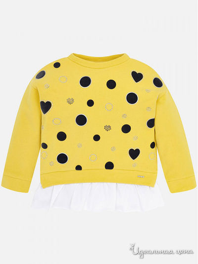 Свитшот Mayoral, цвет желтый, белый