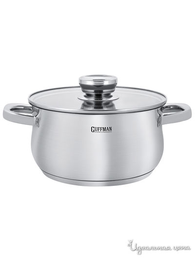 Кастрюля, 3 л Guffman, цвет стальной