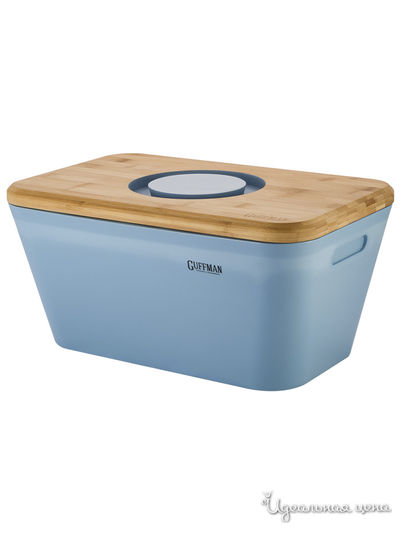 Хлебница с разделочной доской-крышкой Guffman, цвет голубой