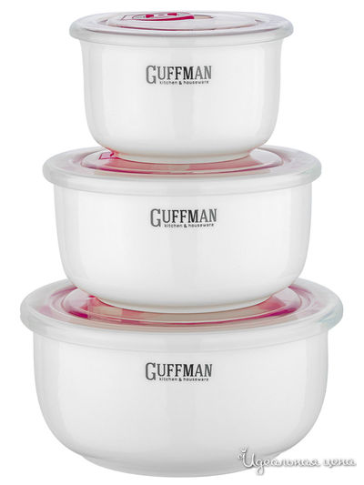 Набор контейнеров, 3 шт. Guffman, цвет белый