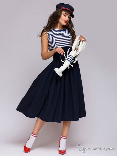 Платье D&M by 1001DRESS, цвет темно-синий