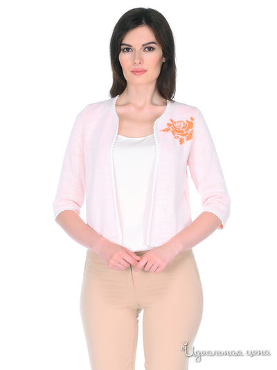 Жакет Veronika Style, цвет белый-апельсин