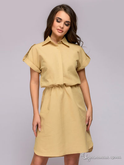 Платье D&M by 1001DRESS, цвет бежевый