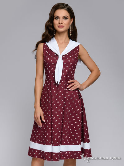 Платье D&M by 1001DRESS, цвет бордовый