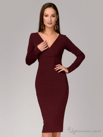 Платье D&M by 1001DRESS, цвет бордовый