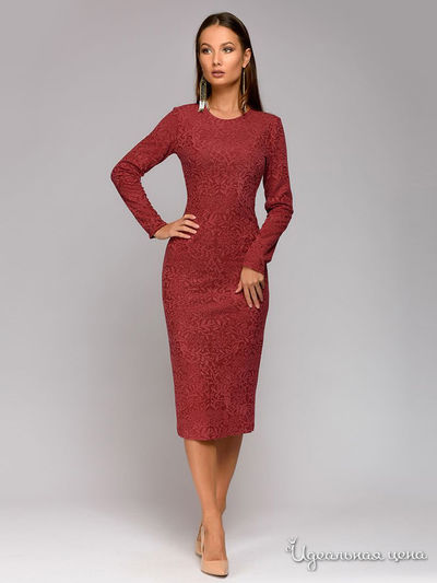 Платье D&M by 1001DRESS, цвет бордовый