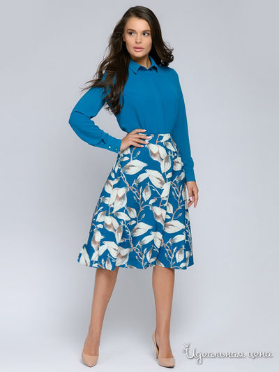 Блуза D&M by 1001DRESS, цвет синий