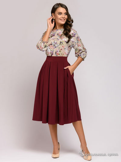 Платье D&M by 1001DRESS, цвет бордовый