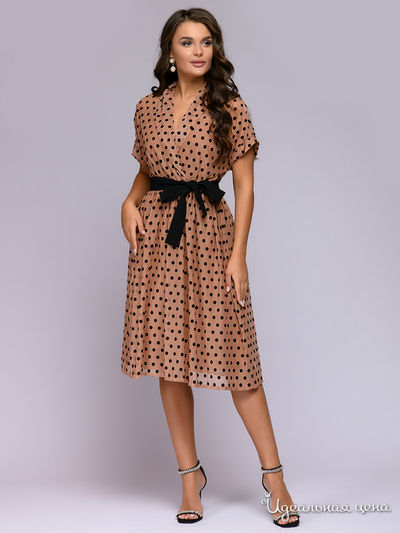 Платье D&M by 1001DRESS, цвет бежевый