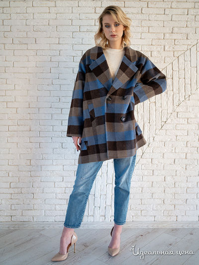 Пальто Siegel G, цвет синий, коричневый