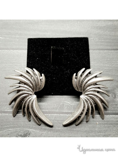 Серьги "Крылья Ангела" De.lin`a, цвет Металлический