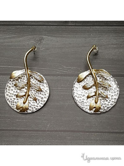 Серьги "Лавр Клеопатры" De.lin`a, цвет золотой