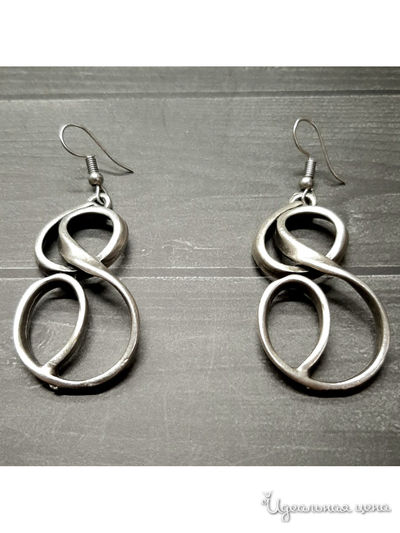 Серьги "Скрипичный ключ" De.lin`a, цвет Металлический