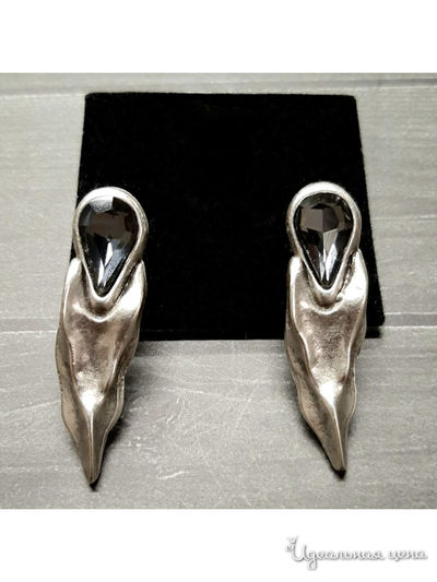 Серьги "Вожделение" De.lin`a, цвет серый