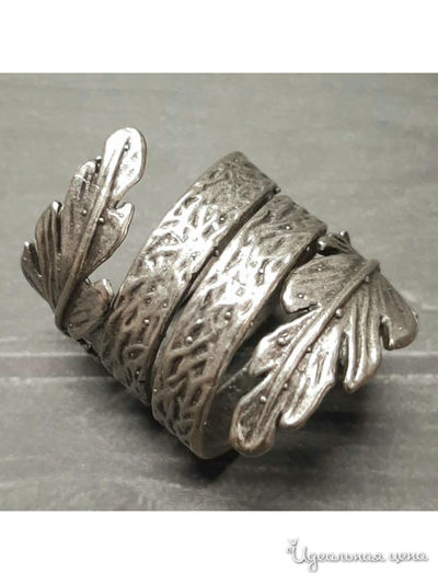 Кольцо "Лиана" De.lin`a, цвет Металлический