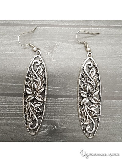 Серьги "Цветочная Галерея" De.lin`a, цвет Металлический