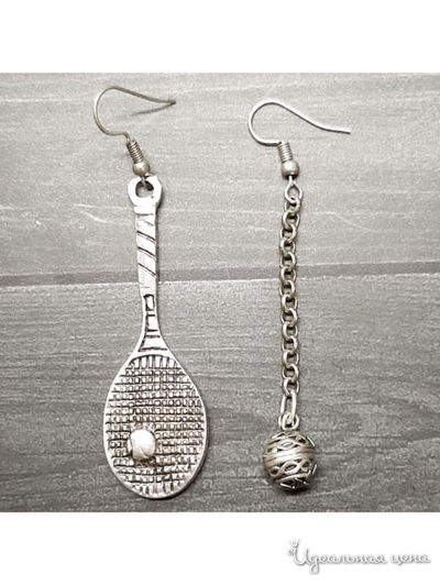 Серьги "Игра" De.lin`a, цвет Металлический