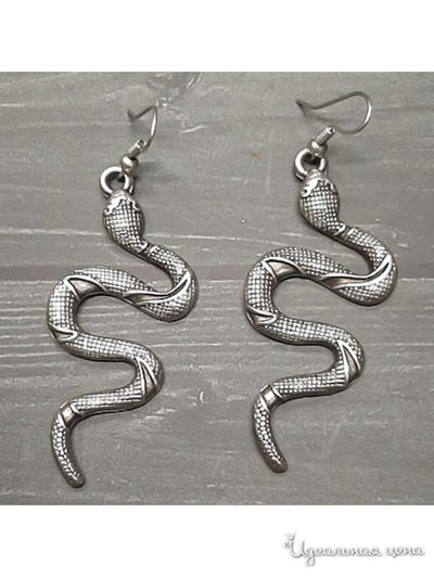 Серьги "Змеи" De.lin`a, цвет Металлический