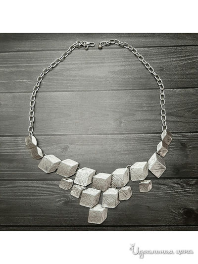 Ожерелье " Квадрат 3D" De.lin`a, цвет Металлический