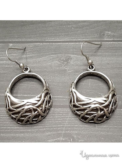 Cерьги "Вуаля" De.lin`a, цвет Металлический