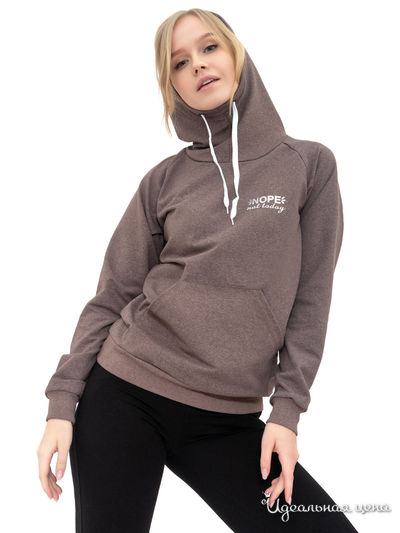 Толстовка Primaverina, цвет коричневый меланж