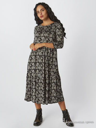 Платье Hestollina, цвет черный, белый