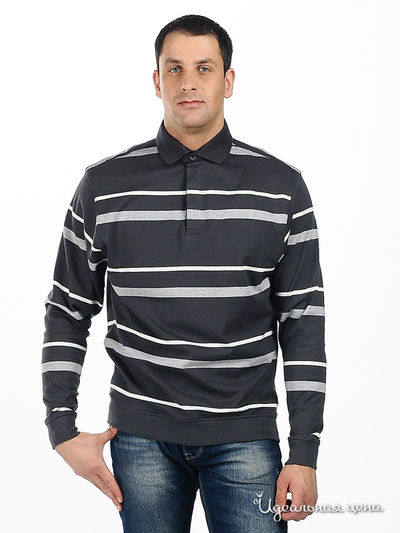 Поло Pezzo, цвет цвет темно-серый / белый