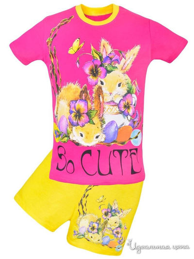 Комплект: футболка, шорты Kids Style, цвет мультиколор