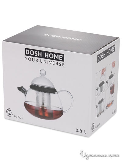 Заварочный чайник, 0.8 л DOSH HOME, цвет черный