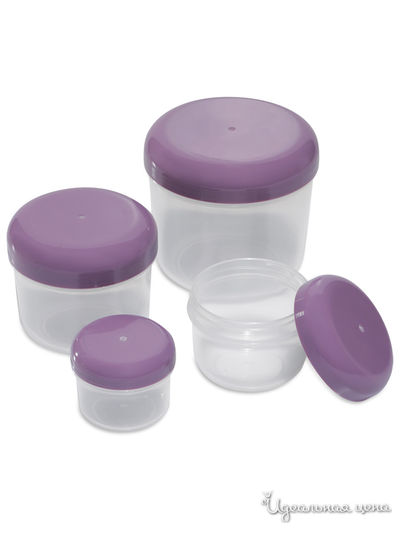 Набор мини контейнеров, 4 шт DOSH HOME, цвет фиолетовый