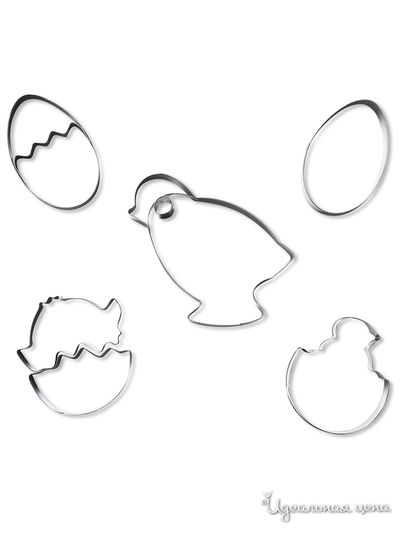 Формочки для печенья, пасха, 6 шт DOSH HOME, цвет стальной