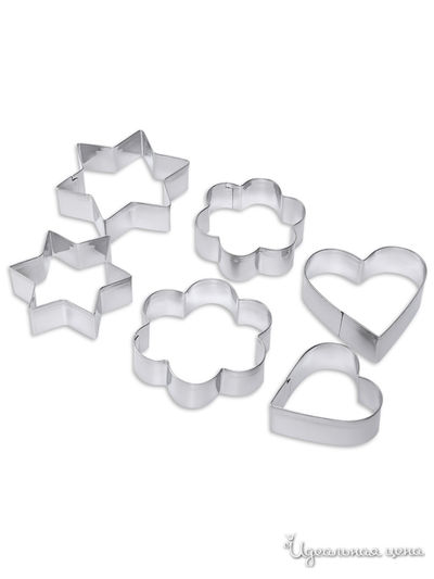 Формочки для печенья, 6 шт DOSH HOME, цвет стальной