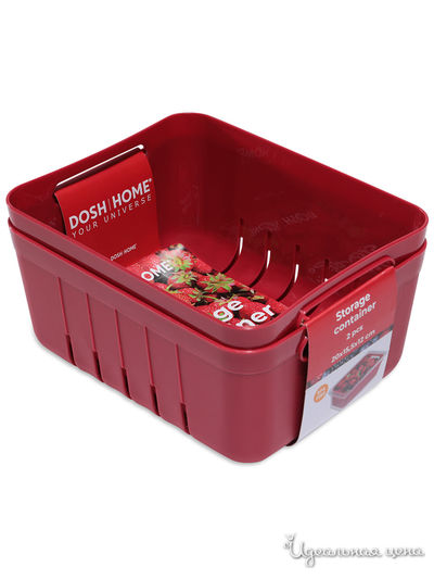 Контейнер для хранения, 20х15.5х12 см, 2 шт DOSH HOME, цвет красный