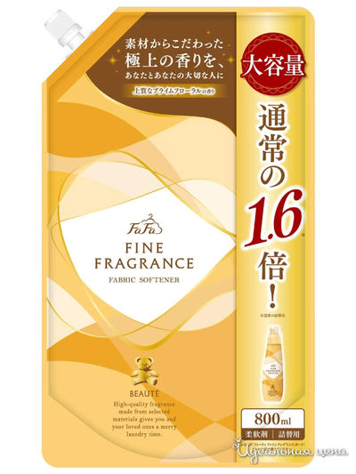 Кондиционер для белья с антистатическим эффектом и ароматом цветов, мускуса и сандалового дерева, 800 мл, Nissan FaFa