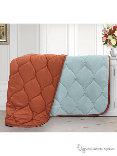Одеяло-покрывало, 150*215 см Just Sleep, цвет терракот, бирюза