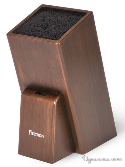 Подставка для хранения ножей, 11x11x26 см FISSMAN, цвет коричневый